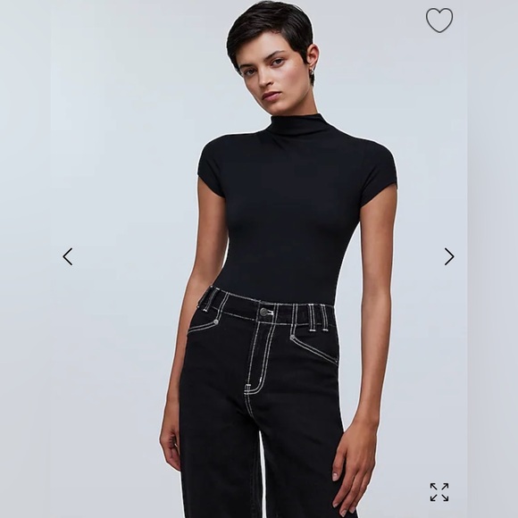 Madewell Mockneck Thong Bodysuit - Picture 2 of 11